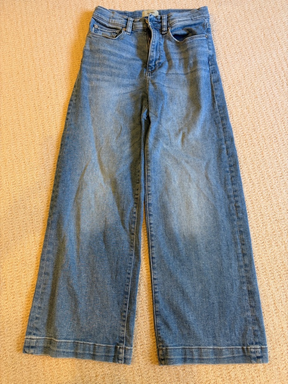DL1961 Girls Wide-Leg Blue Denim Jeans
